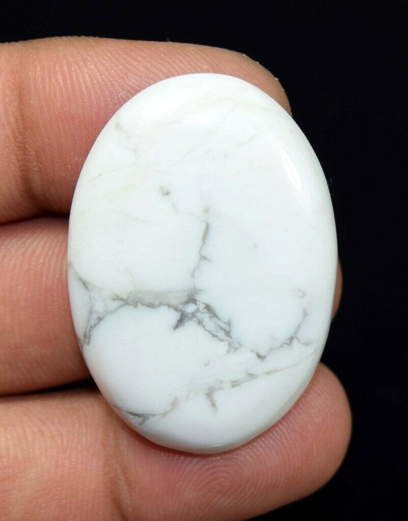 66.10 Cts. 100 % Natural Excellent White Howlite Oval Cabochon Loose Gems