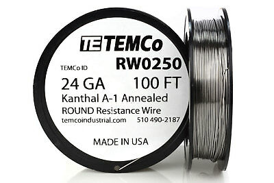Temco Kanthal A1 Wire 24 Gauge 100 Ft Resistance Awg A-1 Ga